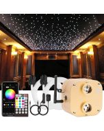 20w Rgbw Dual Head Twinkle Light Engine with 800pcs Optic Fiber Cable Lighting Kit Gear