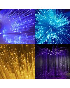 16W Sparkle Fiber Optic Light Kit RGBW Flash Point 3m/4m Waterfall Sensory Lighting Decoration Gear