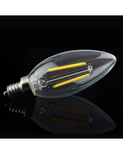 110V 220V 2W LED Retro Filament Bulb E14 E12 Candle Light 5pcs