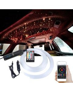 Roof Star Lighting Kit Gear 12V 6W RGB LED Plastic Fiber Optic Light 2M 0.75mm Optical Fiber Lights