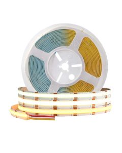 CCT COB Led Strip 608LEDs/m Dimmable FOB 2700K to 6500K High Density Light 5M 16.4ft