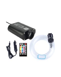 12V Car LED Fiber Optic Light Starry Sky Effect Light Kit Bluetooth APP Music Control 3M 295pcs Mixed Cable