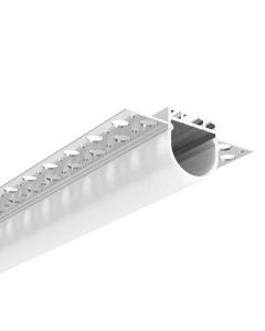 Trimless LED Strip Light Extrusion With Round Cover For Drywall