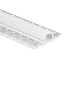 Recessed LED Diffuser Profile With Flanges For Dry Wall