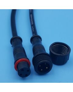 Waterproof Connector 4Pin 2pin 0.3mm Male Female Black Cable 22AWG 5Pairs